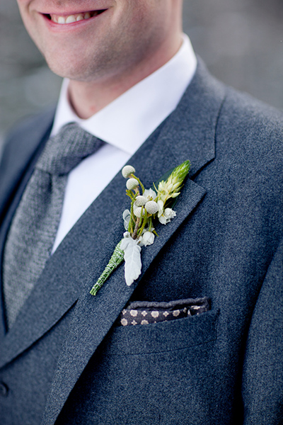 Elegant boutonniere :: Canmore Wedding Photography by infusedstudios.ca