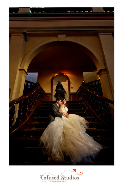 Bride and Groom, Staircase, Formals
