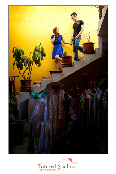 Angel + Chris :: staircase photography