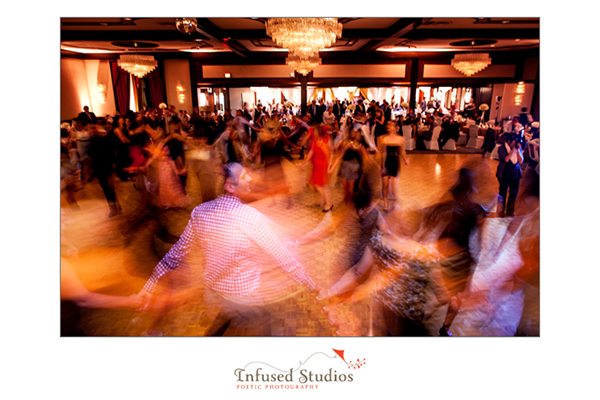 Motion blur on dance floor