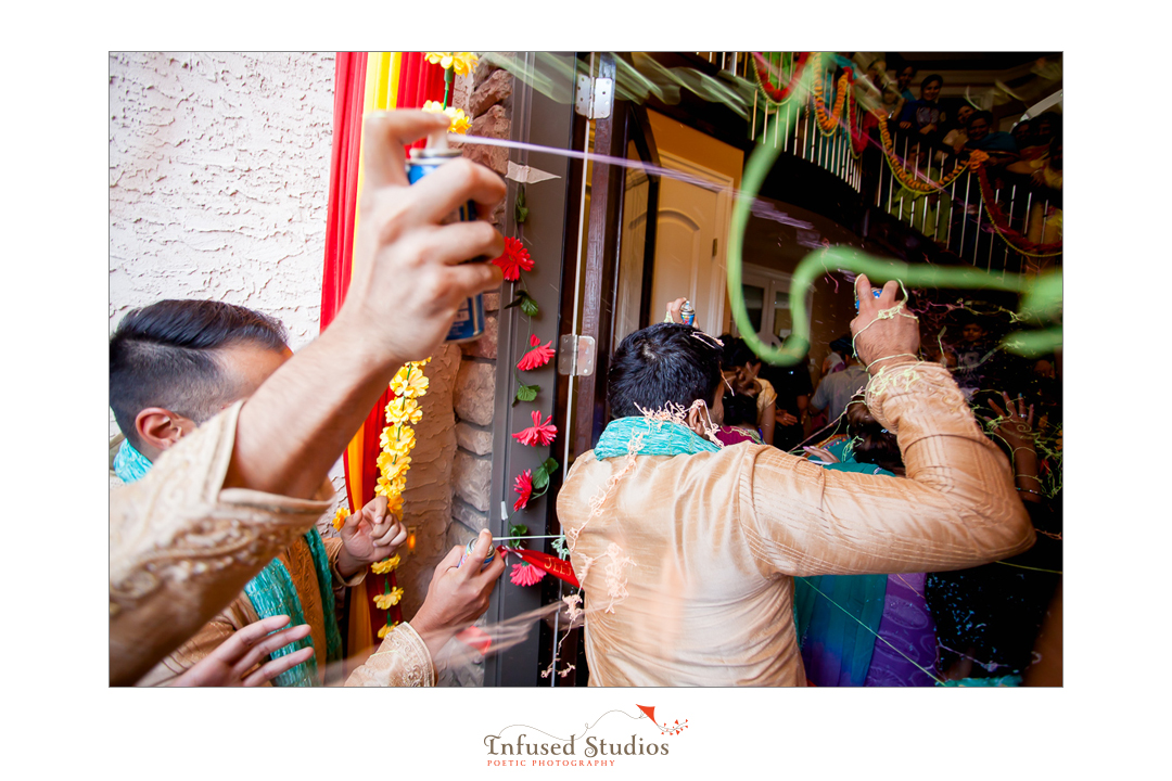 Edmonton wedding photographers :: silly string fun